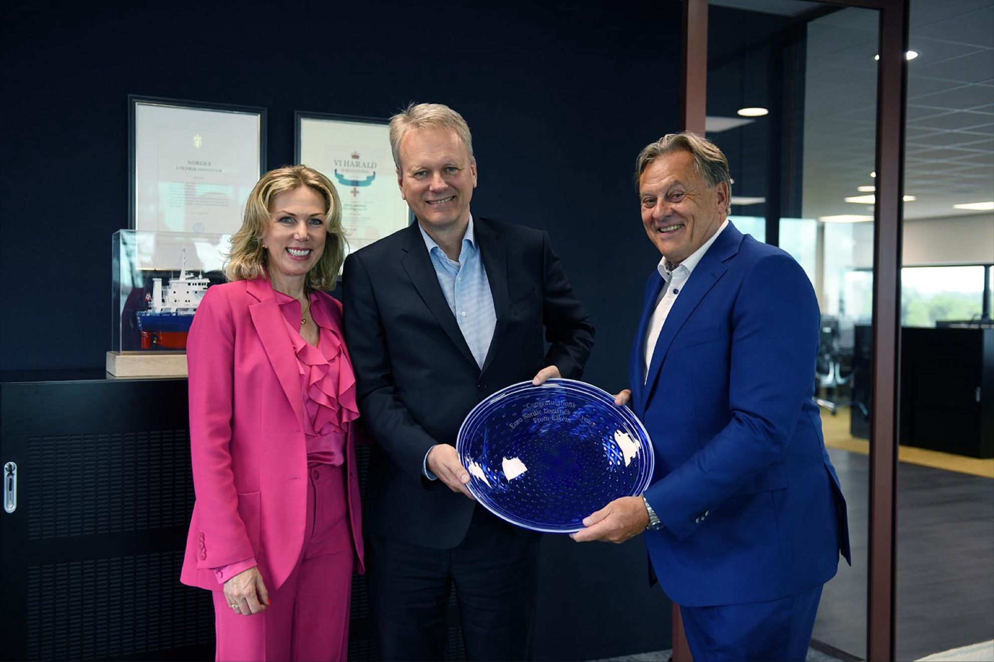 ellen aarvaag groeneveld, kees groeneveld, euro nordic logistics, opening, elkem maritime center, morten viga, bård ivar svendsen