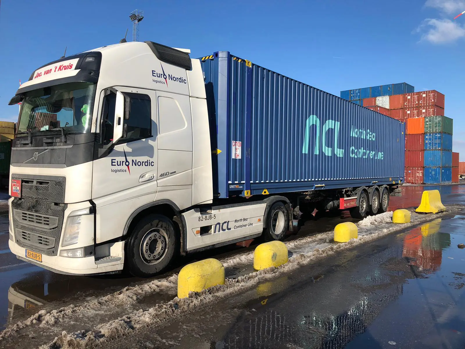 45ft containers, ncl, euro nordic, north sea container line, transport norway